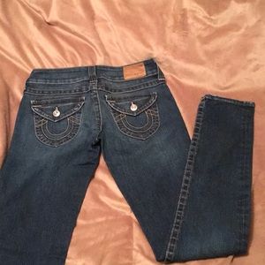 True Religion skinny jeans size 27 dark blue wash
